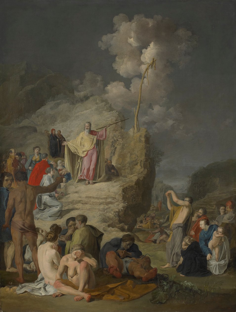 Moses og den skamløse slange af Pieter Fransz. de Grebber
