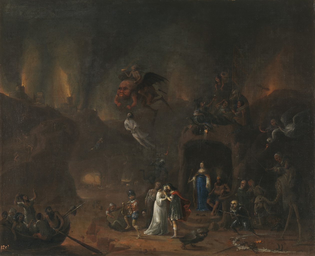 Orfeus og Eurydike i helvede af Pieter Fris