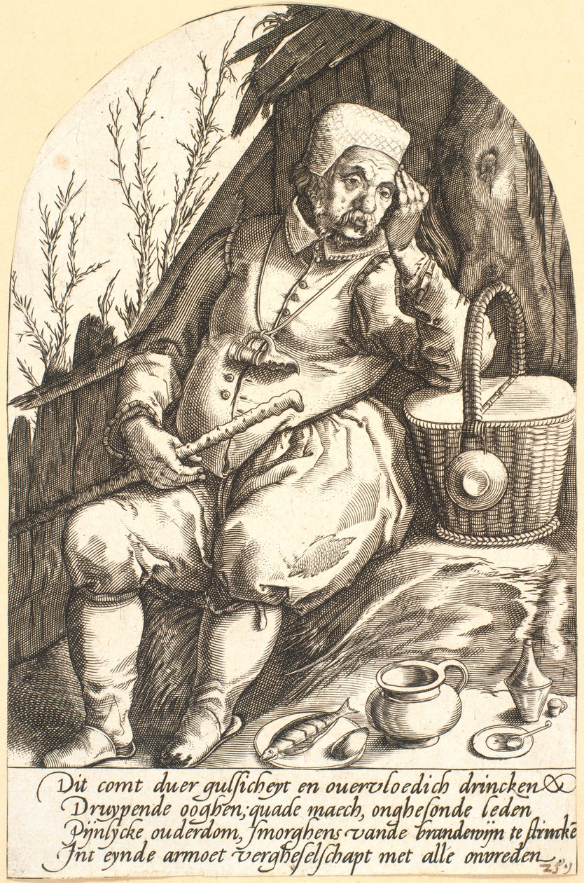 Bonde, satire over drukkenskab af Pieter Goos