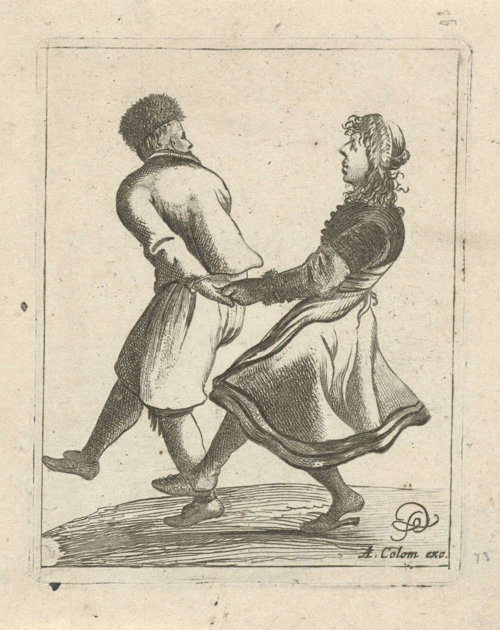 dansende par af Pieter Jansz Quast