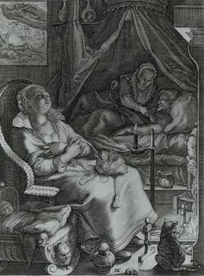 Om natten er de fri for sindets bekymringer af Pieter Jansz Saenredam
