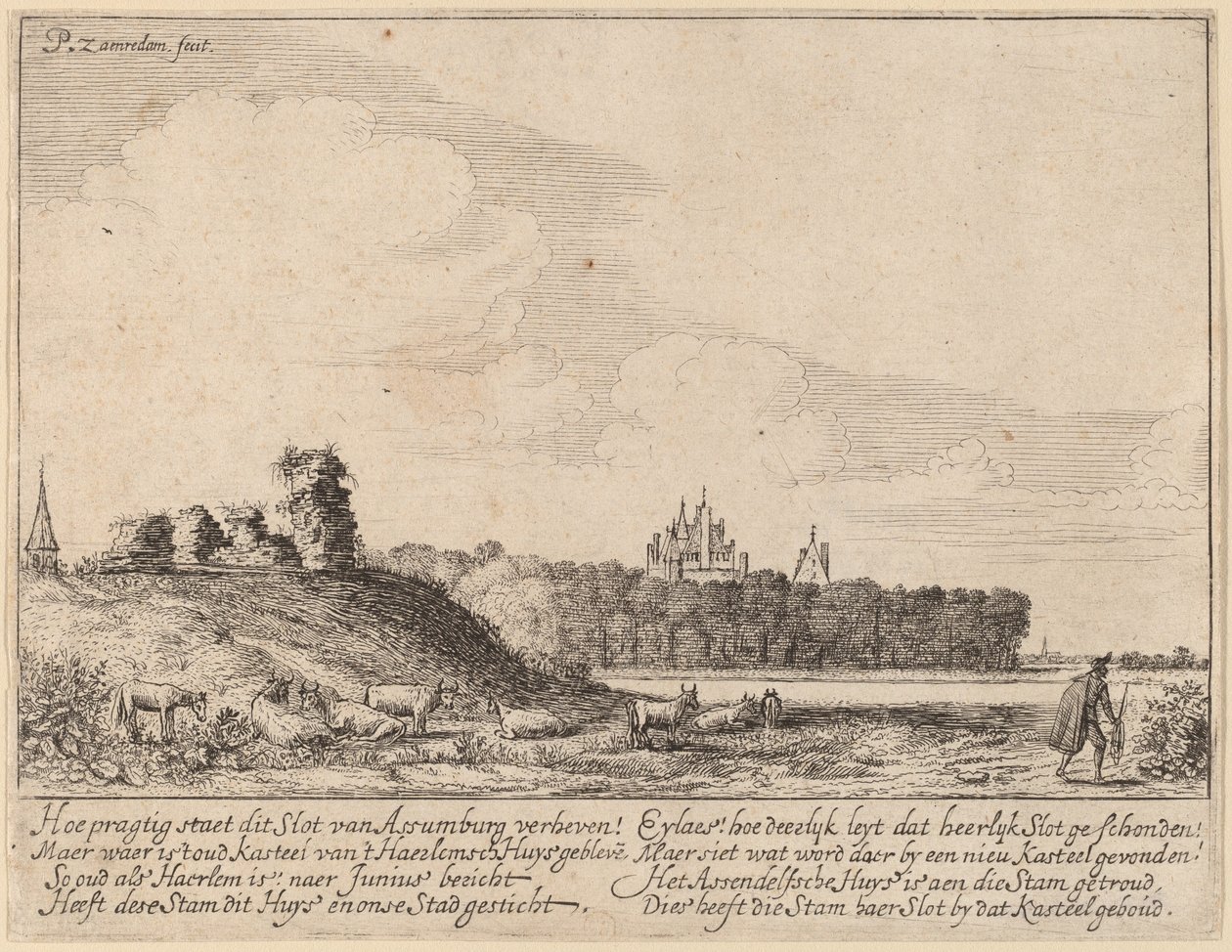 Ruinerne af Assemburg Slot af Pieter Jansz Saenredam