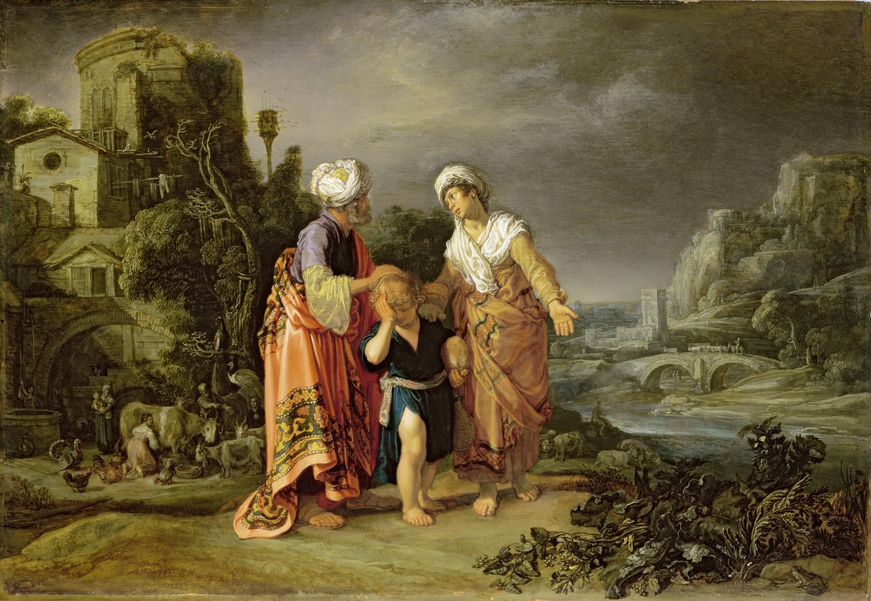 Uddrivelsen af Hagar, 1612 af Pieter Lastman