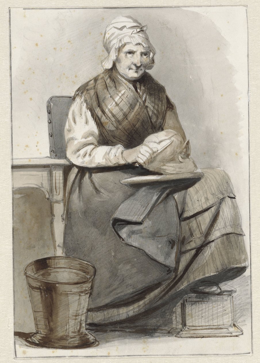 siddende kvinde af Pieter Marinus van de Laar (attributed to)