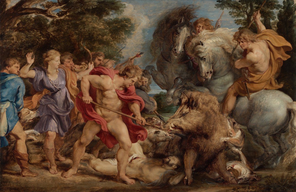 Den calydonske ornejagt, ca. 1612 af Peter Paul Rubens