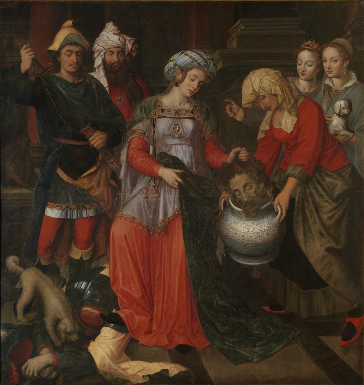 Tomyris modtager hovedet af Cyrus, 1610. af Pieter Pieters
