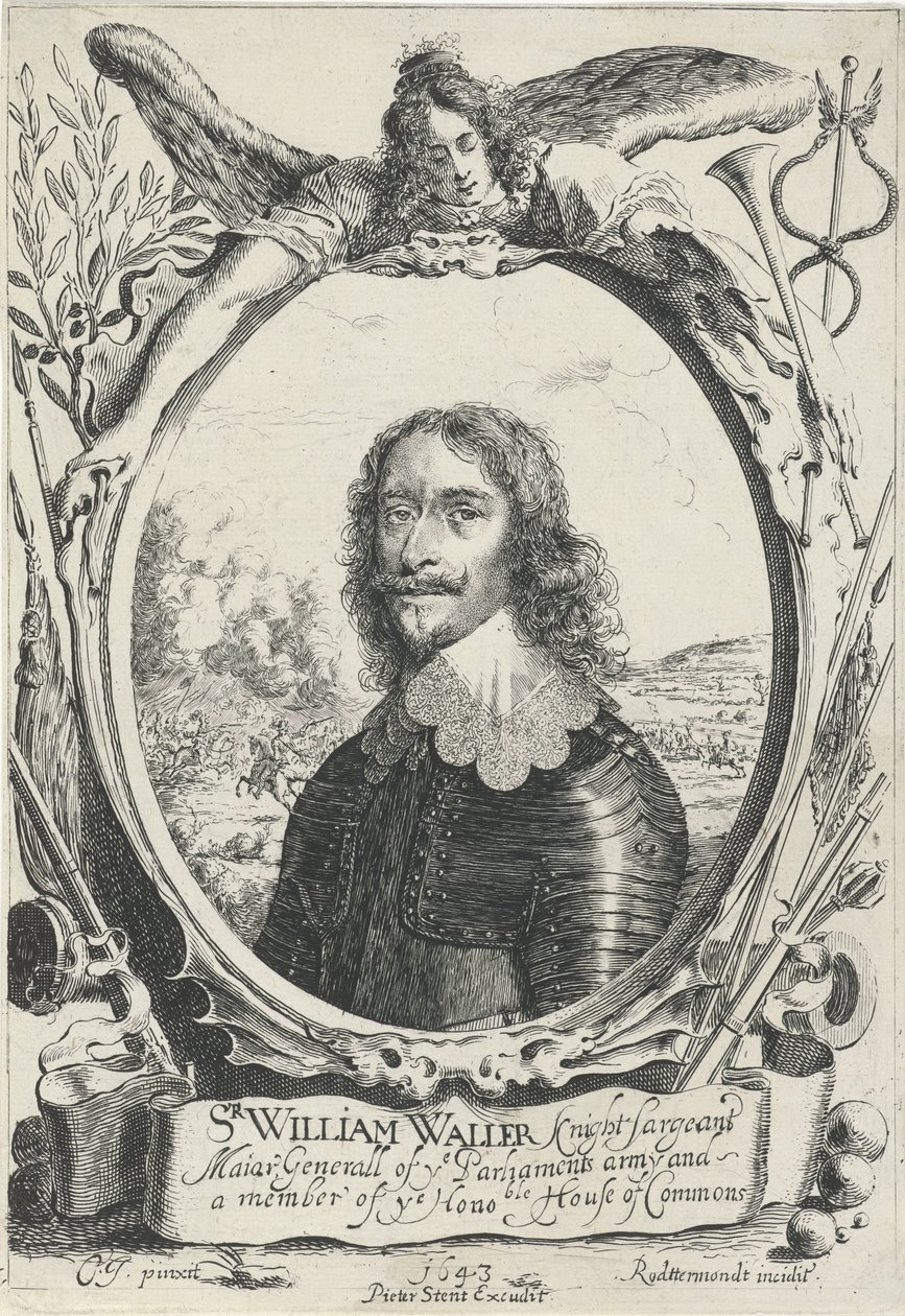 Portret af Sir William Waller af Pieter Rottermondt