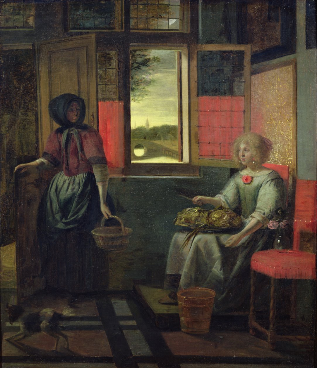 Et hollandsk interiør af Pieter de Hooch