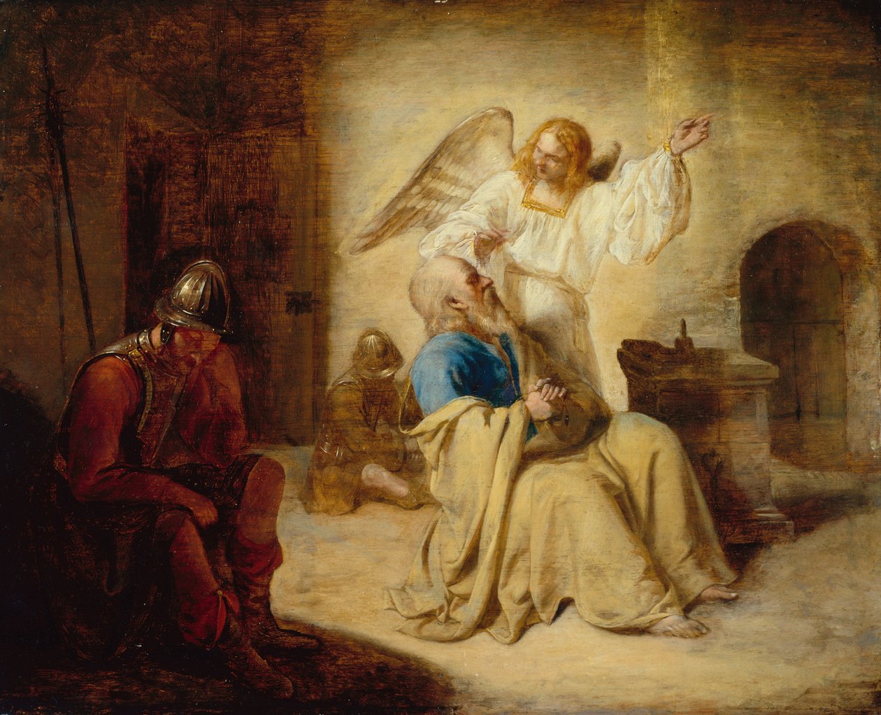 Sankt Peters befrielse fra fængslet af Pieter de Hooch