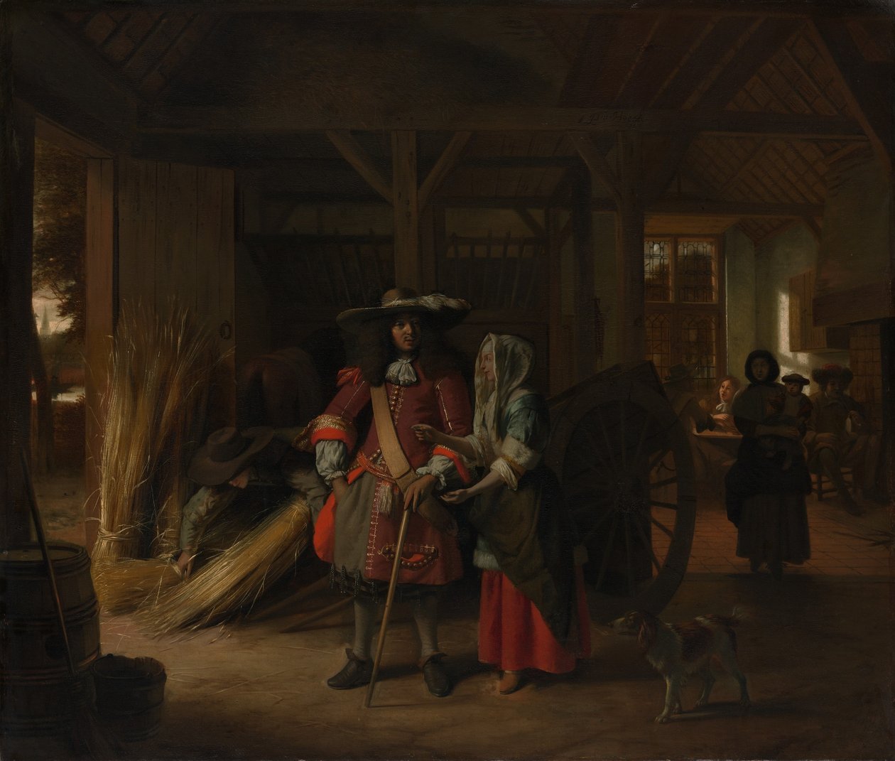Betaler værtinden, ca. 1670. af Pieter de Hooch