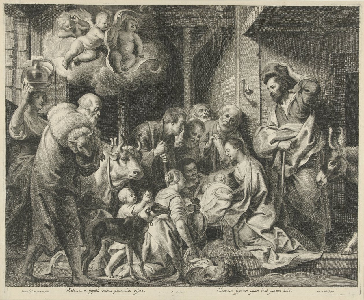 Tilbedelse af hyrderne af Pieter de Jode (II)