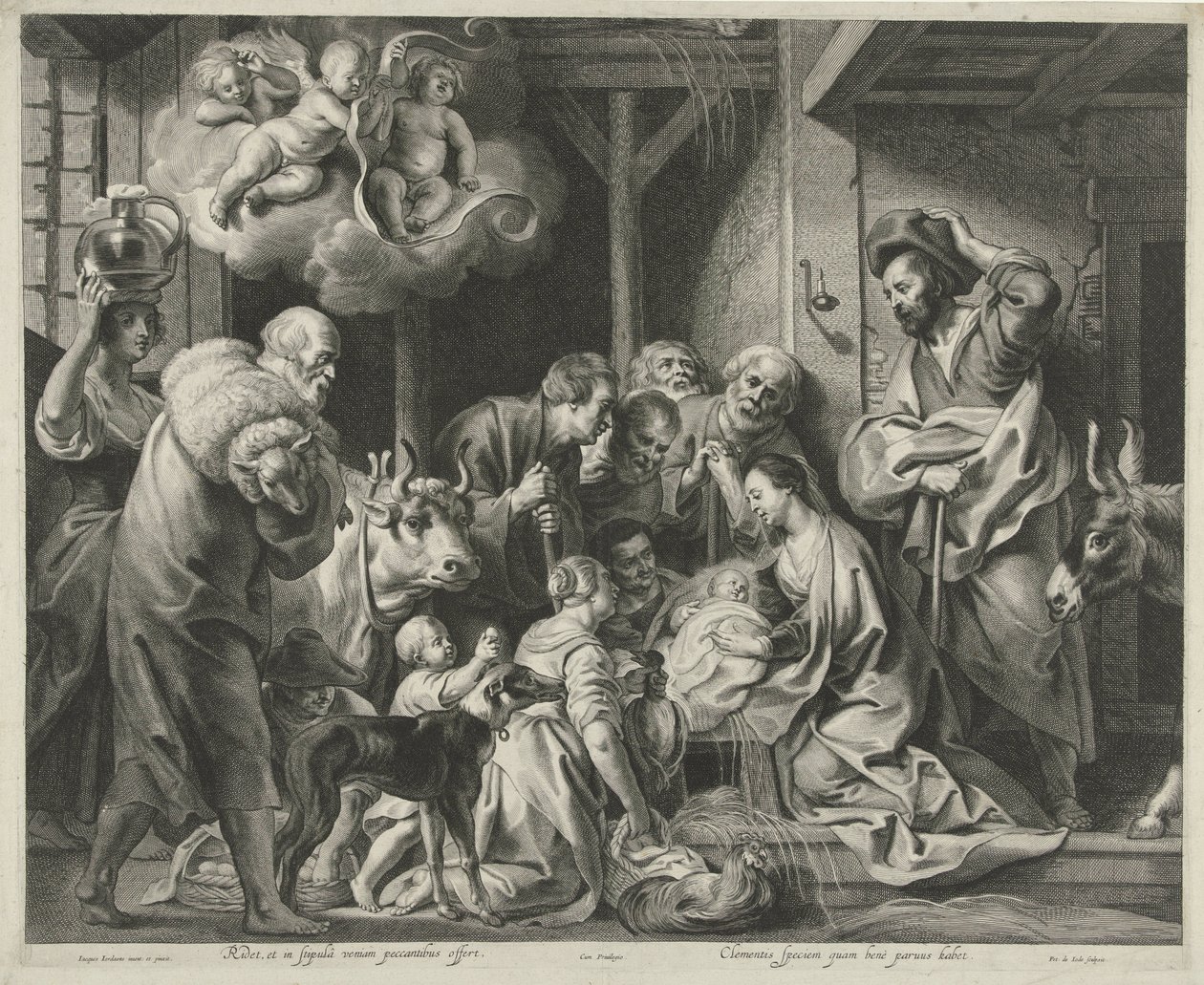 Tilbedelse af hyrderne af Pieter de Jode (II)