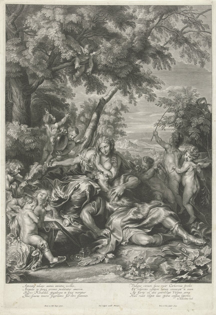 Rinaldo i Armida af Pieter de Jode (II)