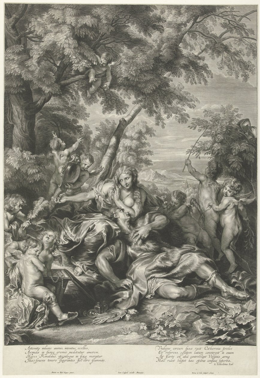 Rinaldo i Armida af Pieter de Jode (II)
