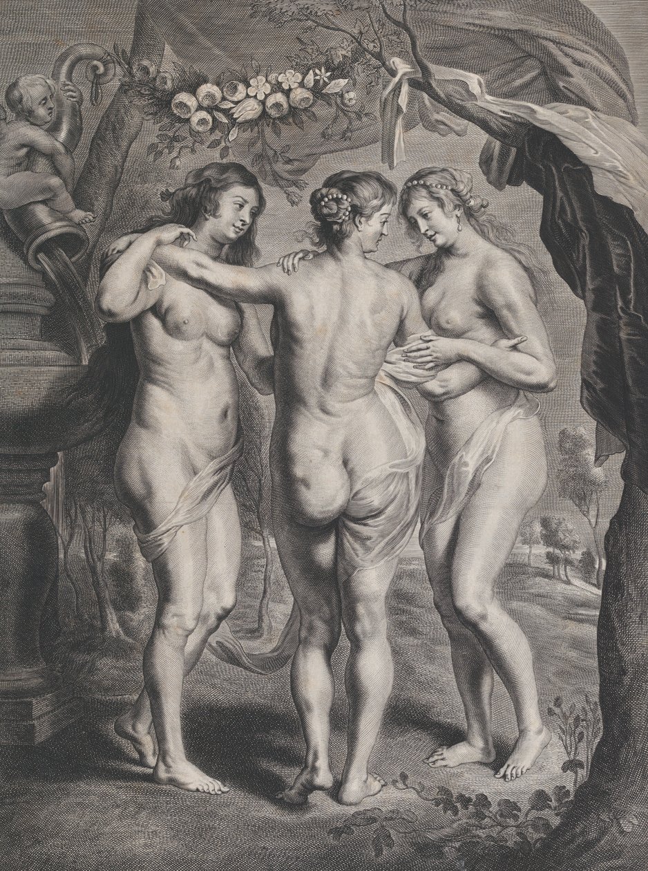 De tre nåder, ca. 1630-74. af Pieter de Jode II