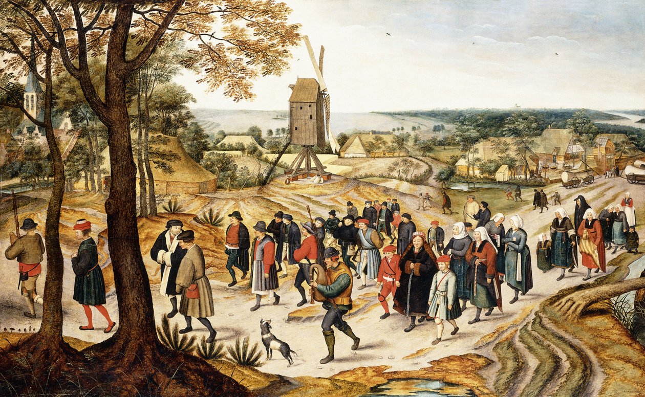 Et bryllupsoptog, af Pieter Brueghel the Younger