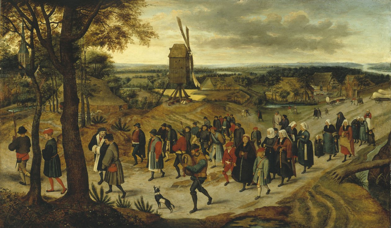 Bryllupsprocessionen af Pieter the Younger Brueghel