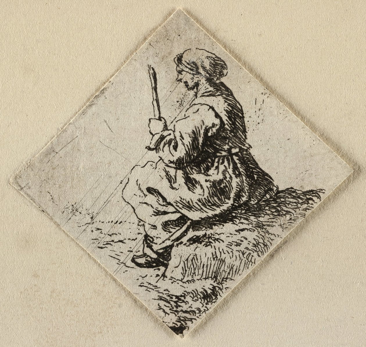 Siddende kvinde af Pieter van Laer