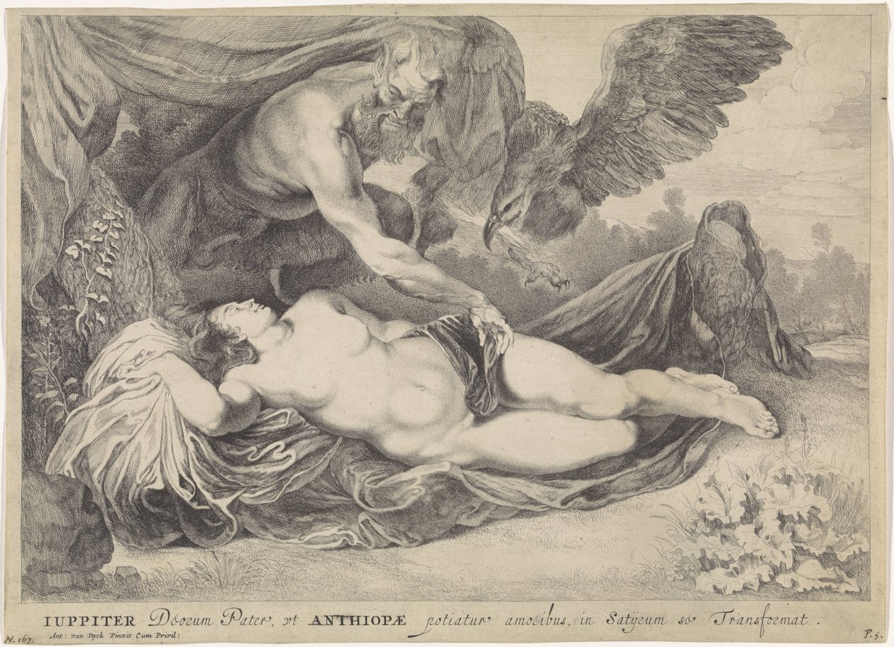 Jupiter en Antiope af Pieter van Sompel