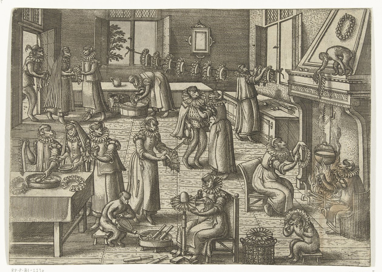 krave studie Apenspel (serietitel) af Pieter van der Borcht (I)