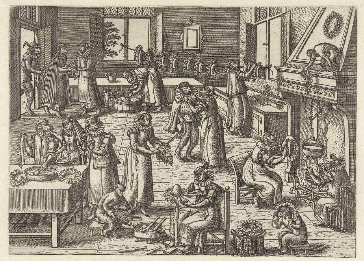 krave studie Apenspel (serietitel) af Pieter van der Borcht (I)