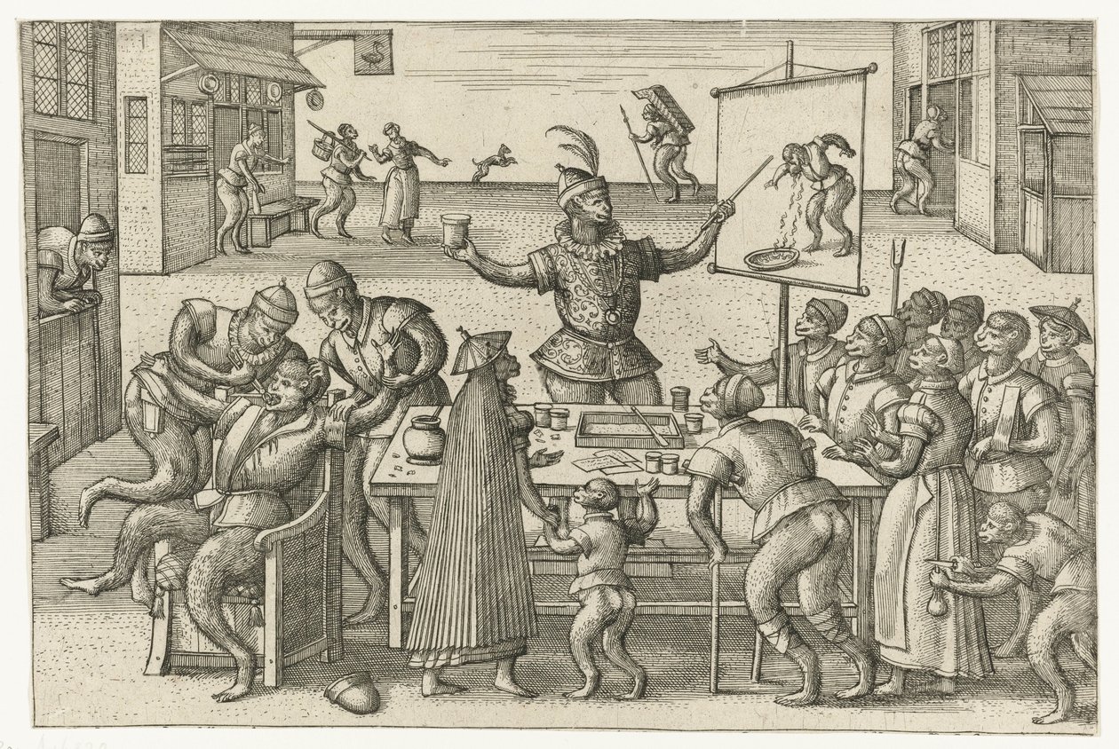 Kvak Abespil (serietitel) af Pieter van der Borcht (I)