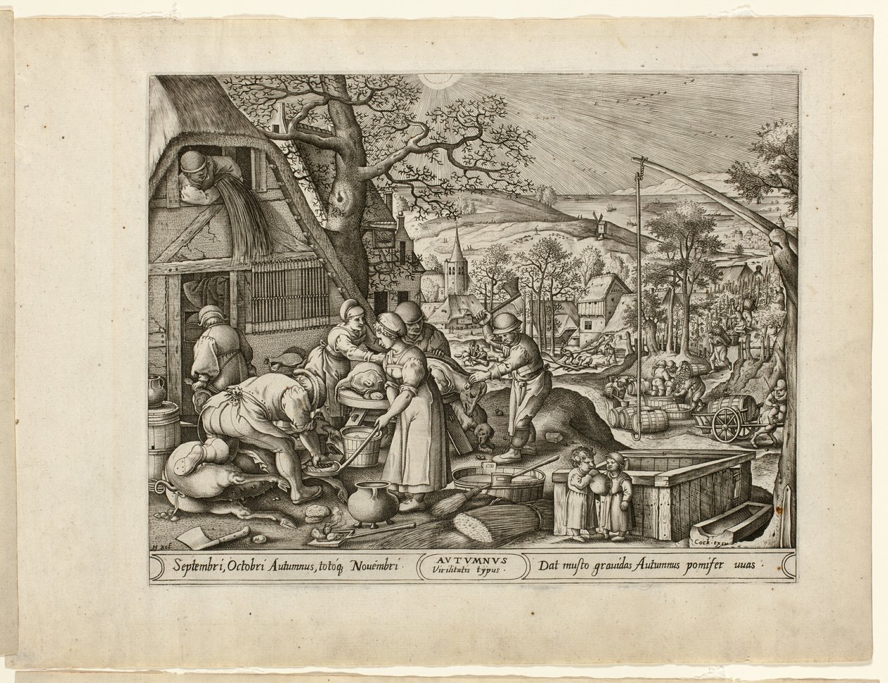 Efterår, fra De fire årstider af Pieter van der Heyden