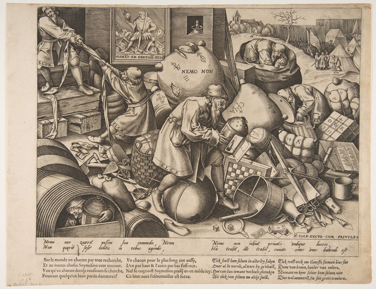 Alle mennesker, ca. 1558. af Pieter van der Heyden