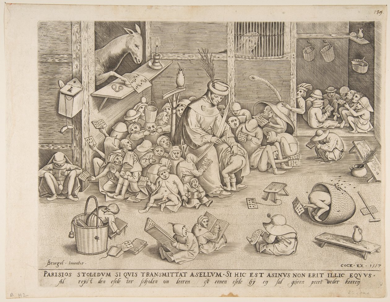 Æslet i skolen, 1557. af Pieter van der Heyden