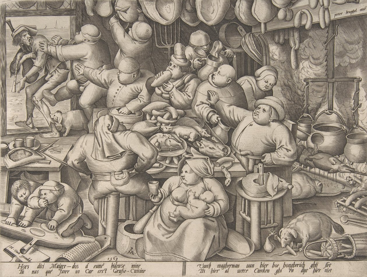 Det fede køkken, 1563. af Pieter van der Heyden