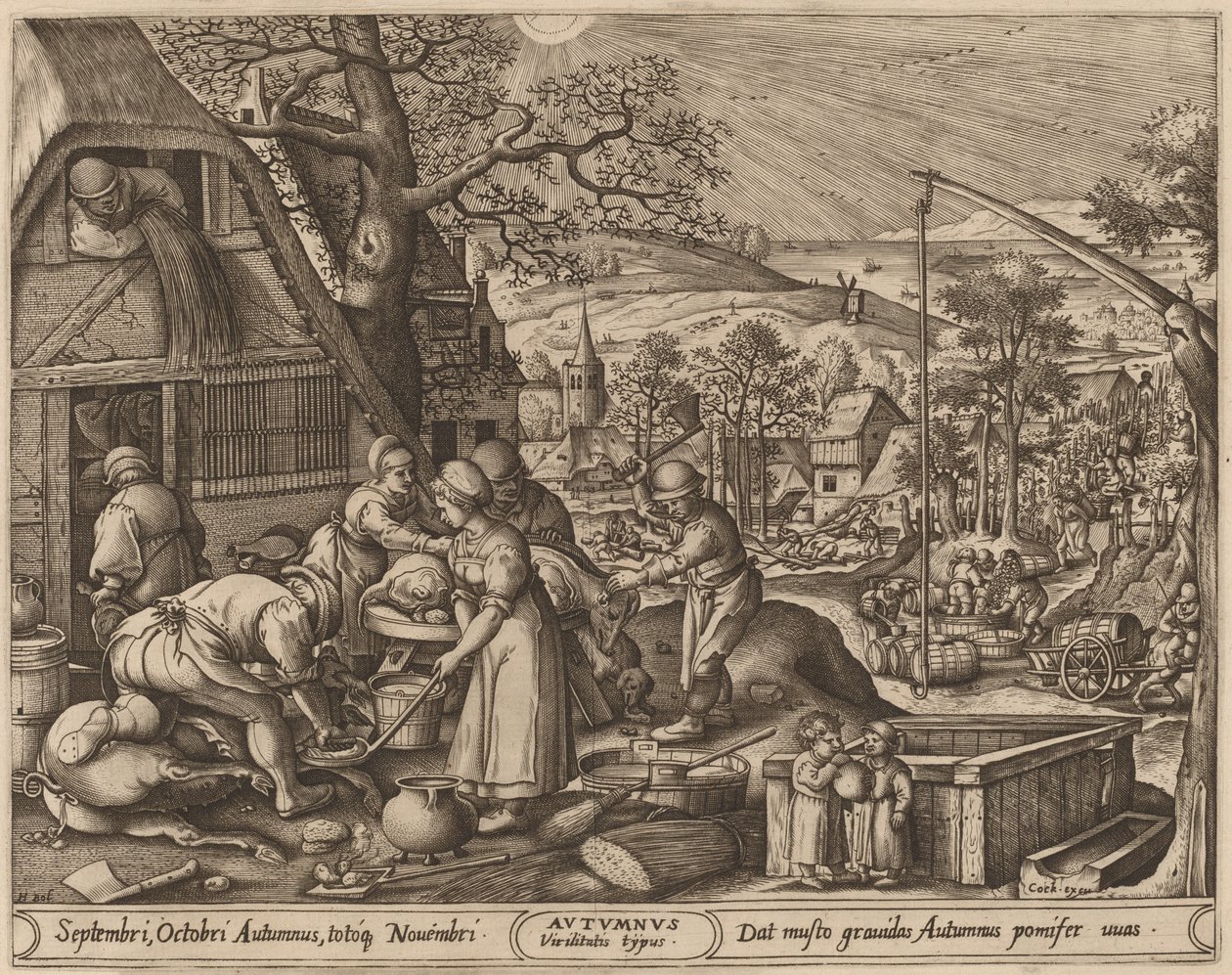 Efterår af Pieter van der Heyden after Hans Bol