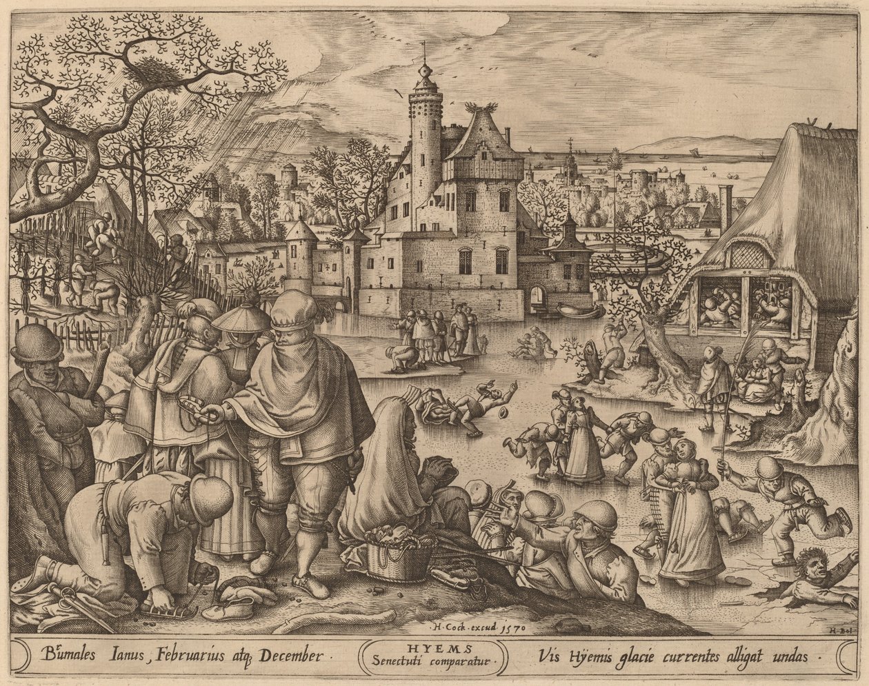 Vinter af Pieter van der Heyden after Hans Bol
