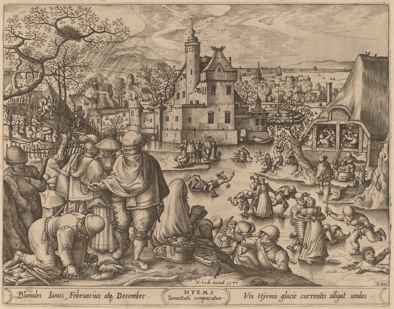Vinter af Pieter van der Heyden after Hans Bol