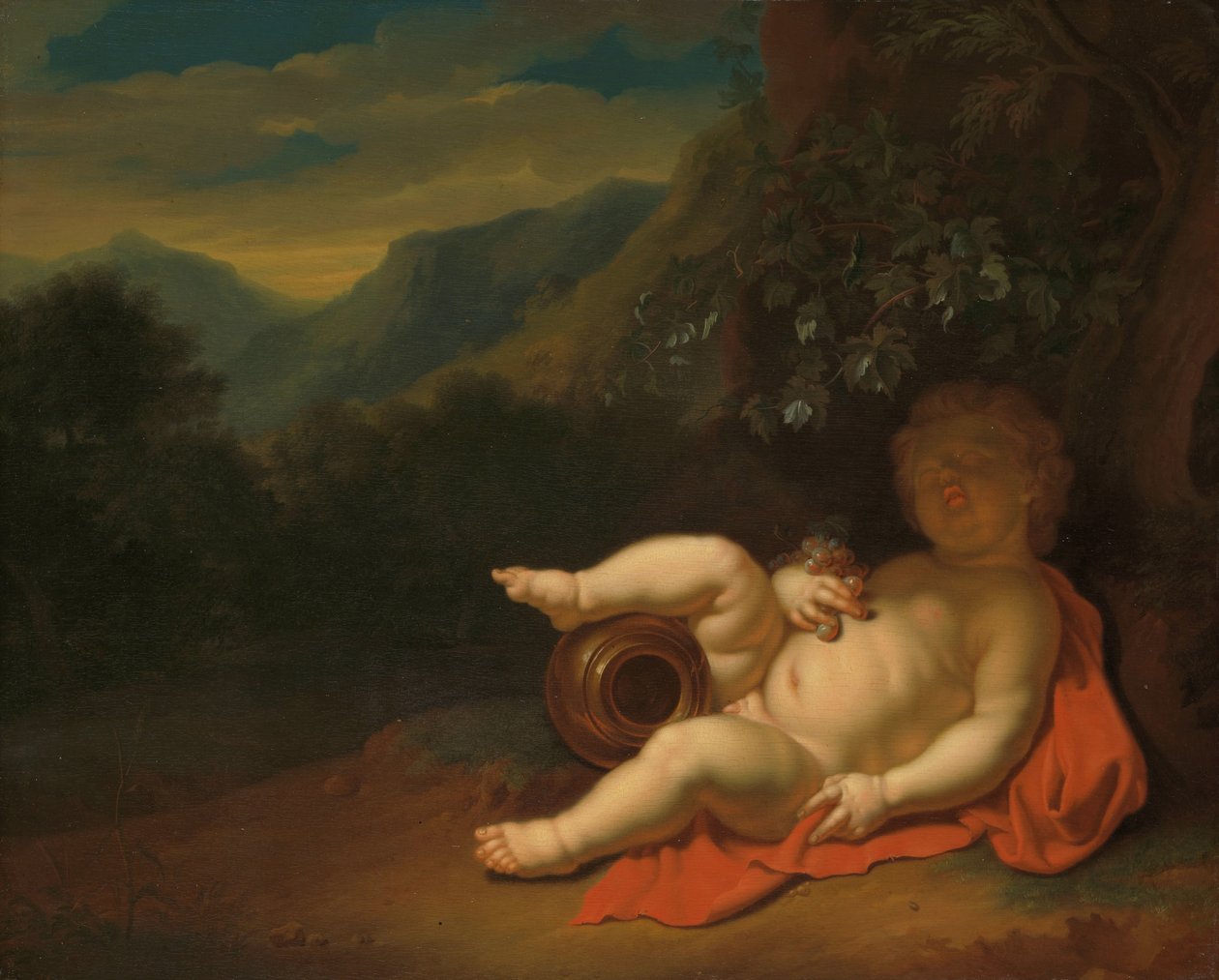 Spædbarnet Bacchus af Pieter van der Werff