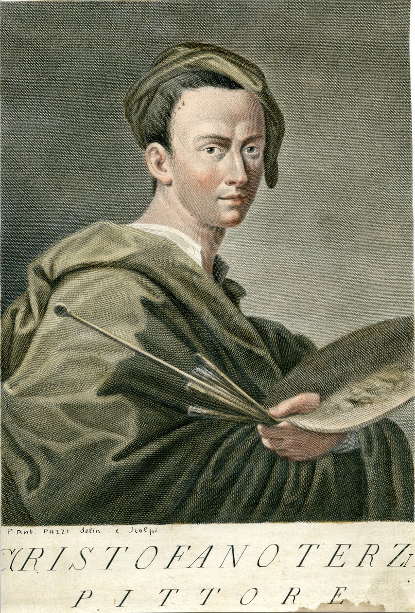 graveret portræt af Pietro Antonio Pazzi