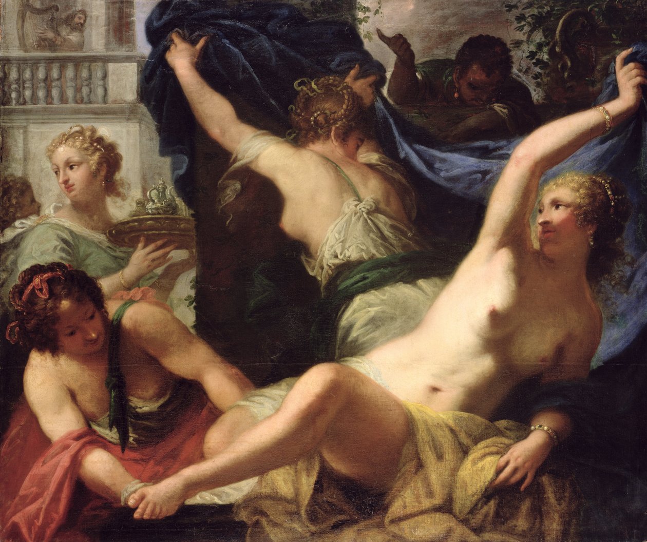 Bathsheba badning, 1655-70 af Pietro Liberi