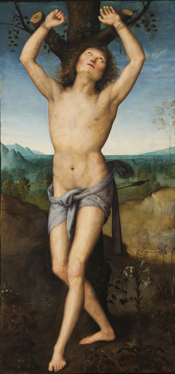 Sankt Sebastian, ca. 1485 (tempera på panel) af Pietro Perugino