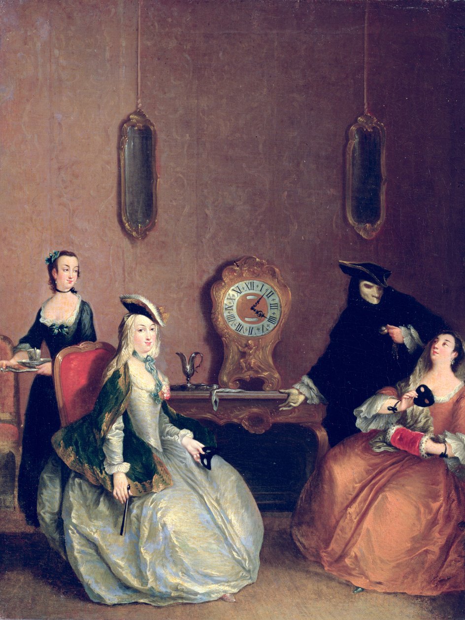 Interiør Scene - Maskeret Fest af Pietro after Longhi