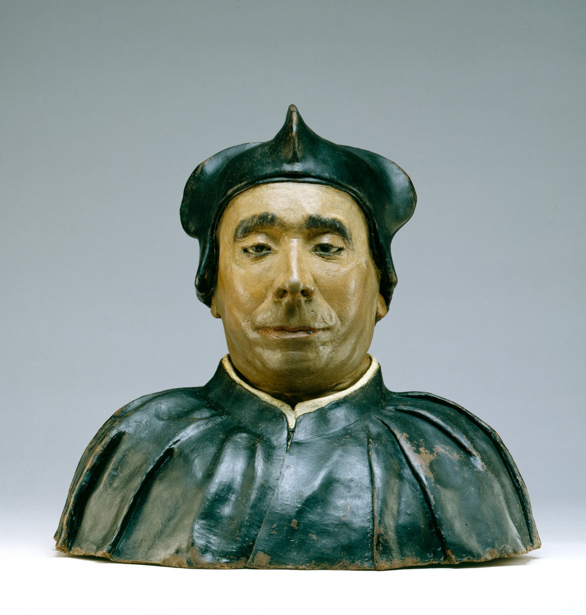 Buste af en lærd eller prælat, 1545 (polykrom terracotta) af Pietro Torrigiano