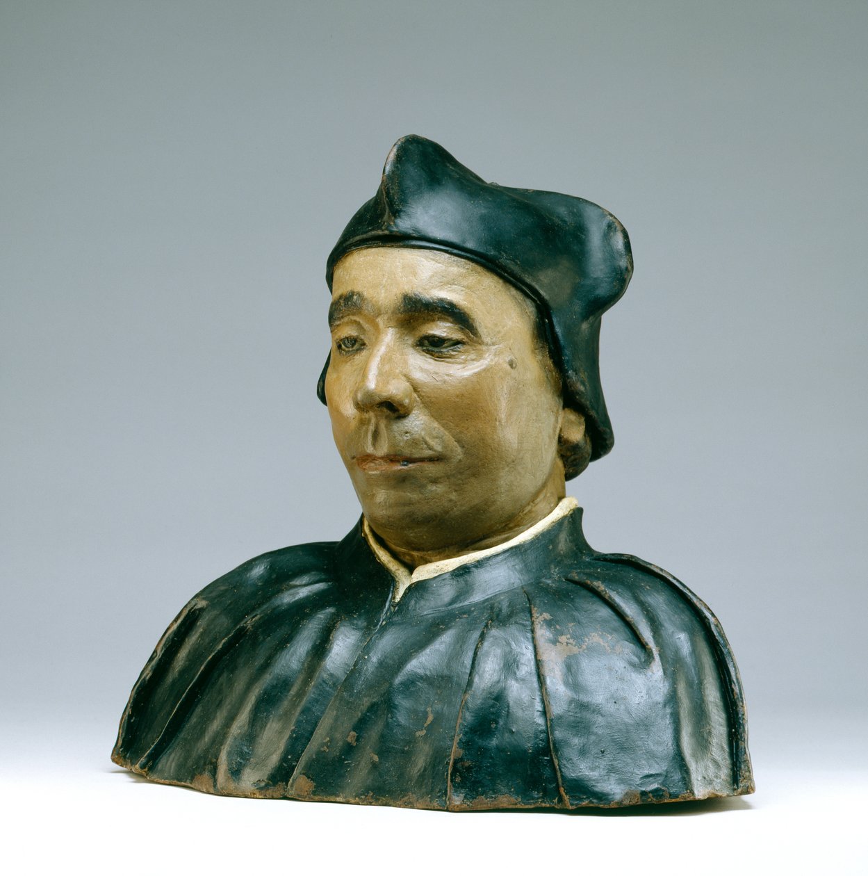 Buste af en lærd eller prælat, 1545 (polykrom terracotta) af Pietro Torrigiano