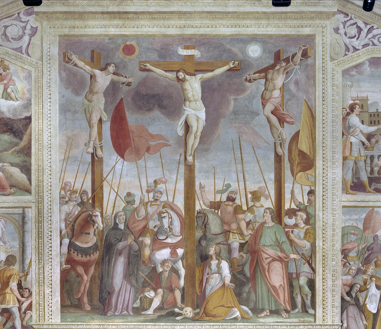 Korsfæstelse (fresko) af Pietro Baschenis