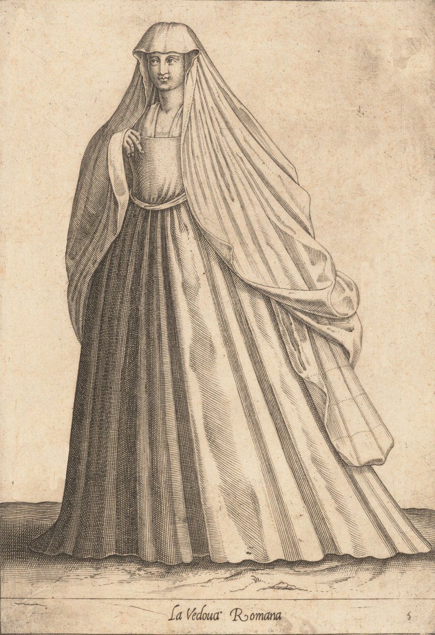 Den romerske enke, ca. 1580. af Pietro Bertelli.