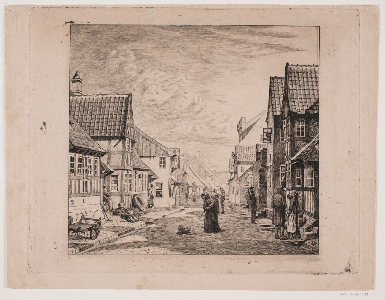 En købstadsgade af Pietro Købke Krohn