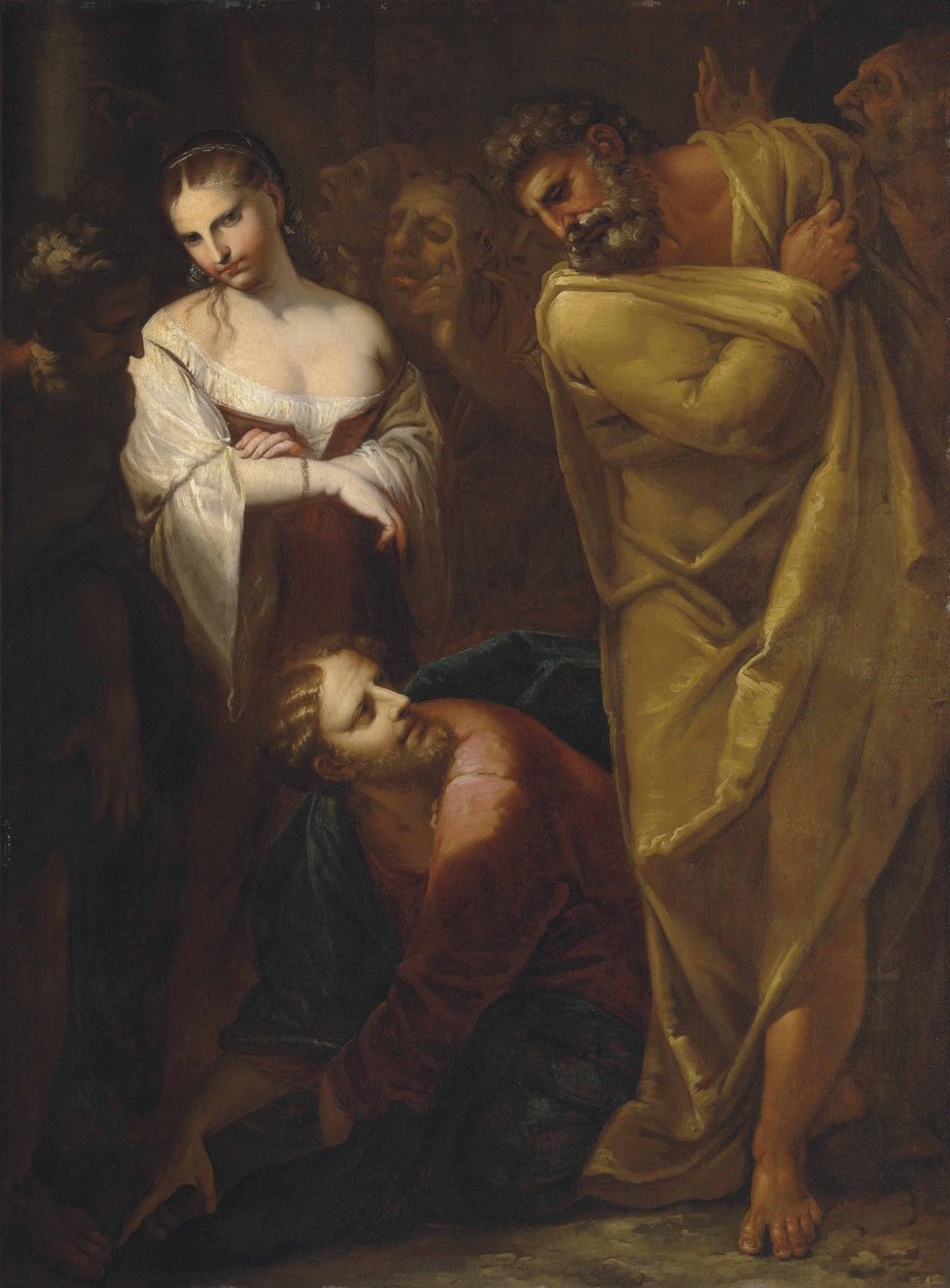 Kristus og kvinden, der blev taget i ægteskabsbrud af Pietro Liberi