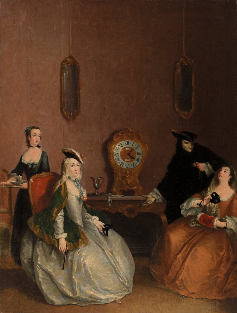 Interior Scene - Masked Party af Pietro Longhi