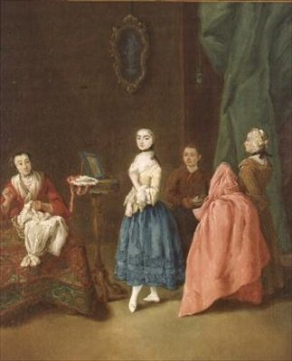 Dame hos Dressmakeren af Pietro Longhi