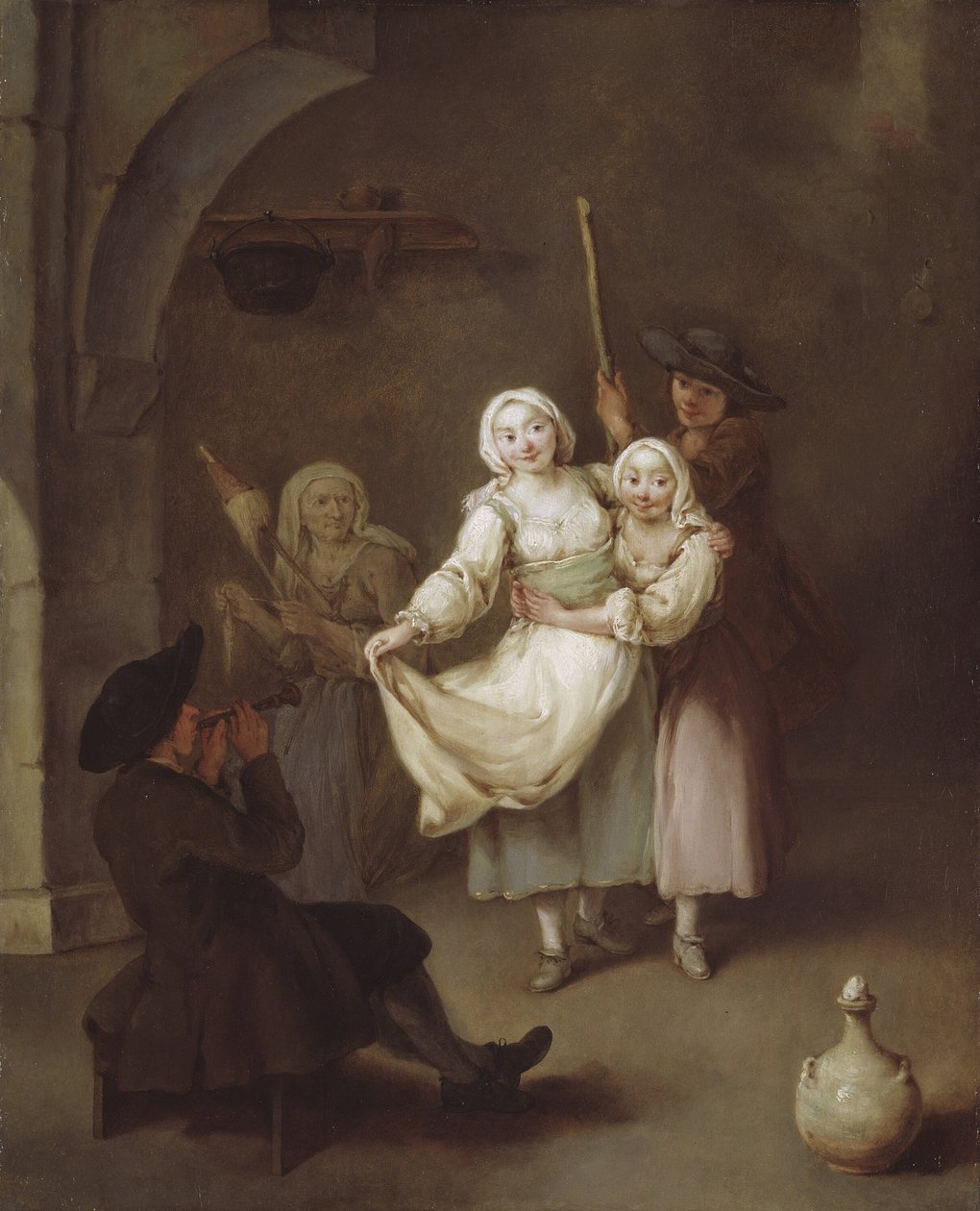 Dansen, ca. 1750. af Pietro Longhi