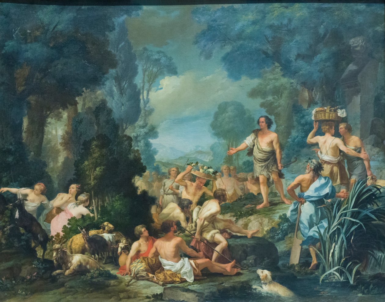 Frugoni i Arcadia af Pietro Melchiorre Ferrari
