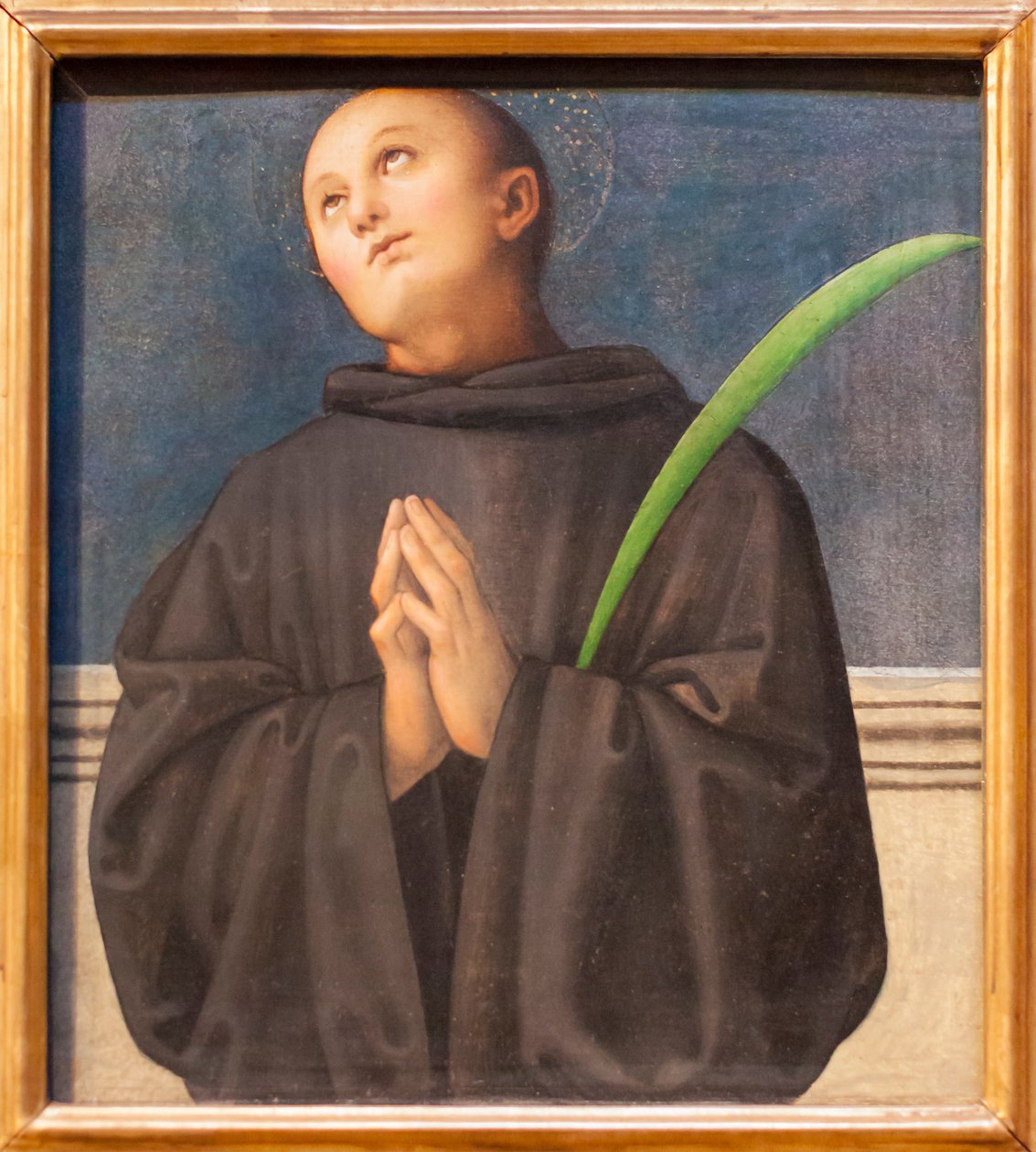 St Placidus (olie på træ) af Pietro Perugino