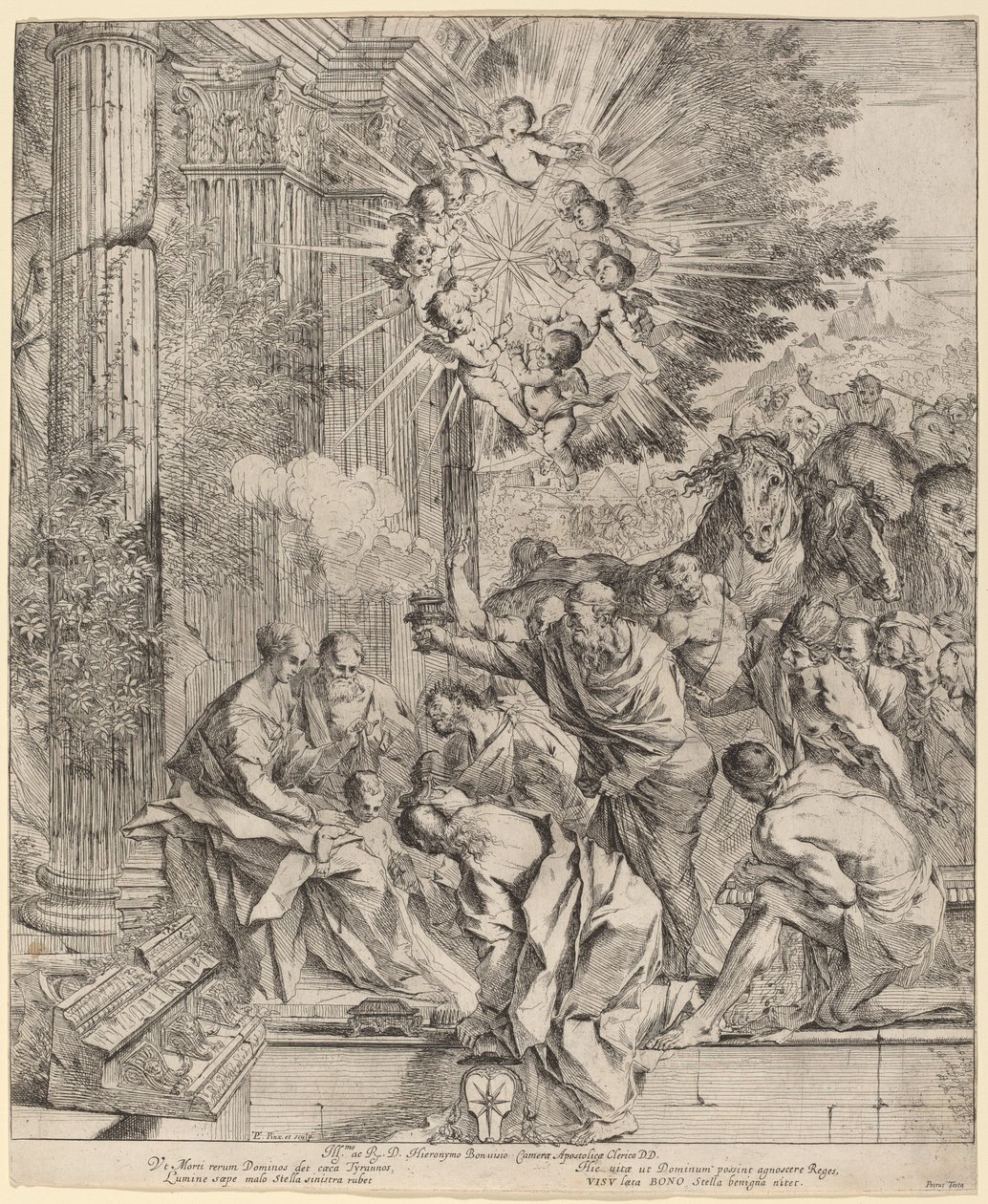 Magiernes tilbedelse af Pietro Testa